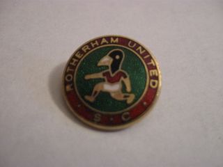 Rare Old Rotherham United Football Supporters Club Enamel Brooch Pin Badge
