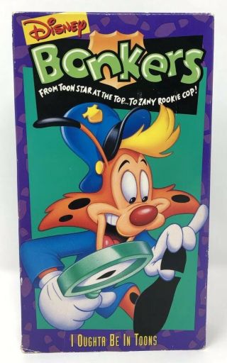 Disney Bonkers I Oughta Be In Toons [vhs Tape 1994] Oop Rare Classic Cartoons