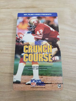 Rare Nfl Crunch Course (1990 Vhs) Football Butkus Jones Lott Payton Hard To Find