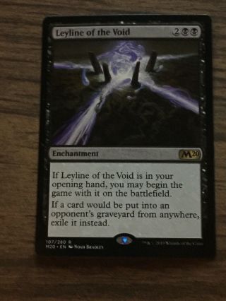 Magic The Gathering Core 2020 M20 Leyline Of The Void Black Enchantment Rare