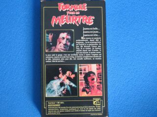 FORMULE POUR UN MEURTRE VHS G MEGA RARE FRENCH NTSC HORROR SLASHER 2