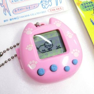 Rare Neko Unjyatta Pink Virtual Pet Tamagotchi Kitty Style Takara Japan 1997 F/S 2