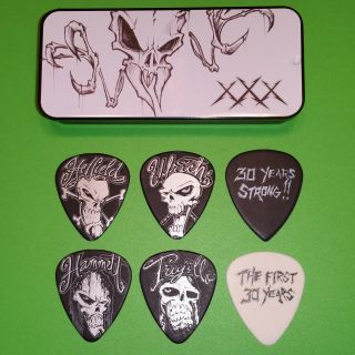 Metallica Xxx Skulls Pick Tin - Set Of 6 Guitar Pick Plectrum Mega Rare