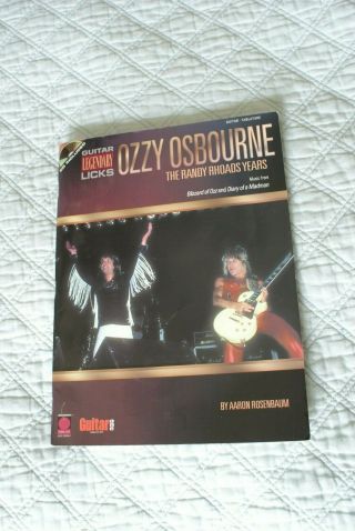 Ozzy Osbourne The Randy Rhoads Years Guitar Tablature W Cd Rare Cherry Lane