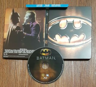 /639\ Batman Blu - Ray Steelbook Rare & Oop (canadian,  Interior Artwork; Burton)