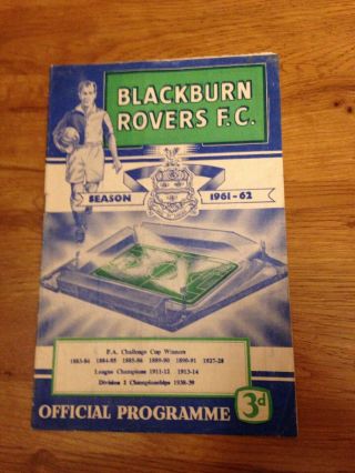 Blackburn V Ipswich Sept 1961 Ipswich Championship Season Rare Vgc