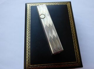 Dunhill Rollagas ' d ' Mark Lighter Silver Plated Rare Design - Boxed 4