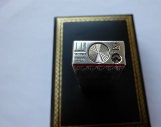 Dunhill Rollagas ' d ' Mark Lighter Silver Plated Rare Design - Boxed 6