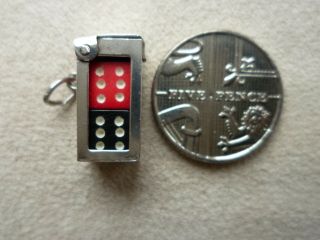Georg Jensen Rare Vintage Silver Opening Double Dice Charm or Pendant 2