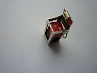 Georg Jensen Rare Vintage Silver Opening Double Dice Charm or Pendant 3