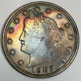 1902 Liberty V Nickel Coin Rare Date