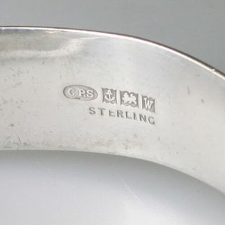 old rare vintage antique C.  P.  S.  Sterling Silver Womens Bracelet Anchor Lion 4