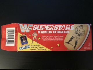 1992 Rare Vintage Wwf Superstars Of Wrestling Ice Cream Box Elizabeth