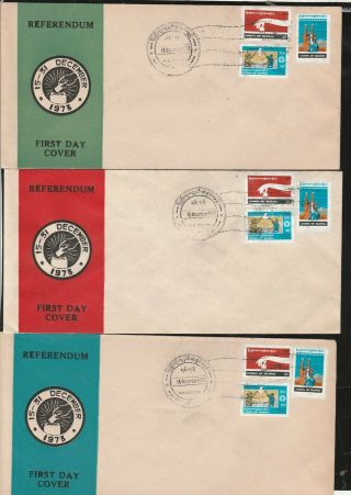 Burma Fdc 1973 Issued 3 - Referendom Commemorative Rare