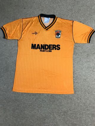 Wolves Football Shirt Wolverhampton Wanderers Rare Retro Scoreline