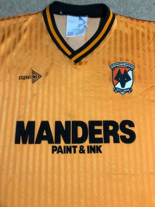 Wolves Football Shirt Wolverhampton Wanderers Rare Retro Scoreline 2