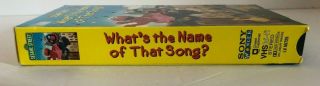 Sesame Street What ' s The Name Of That Song Rare & OOP Sony Wonder Home Video VHS 2
