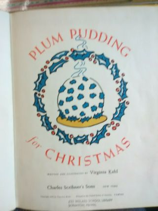 Plum Pudding For Christmas /Virginia Kahl 1956 1st Ed.  Hardcover Rare/great price 5