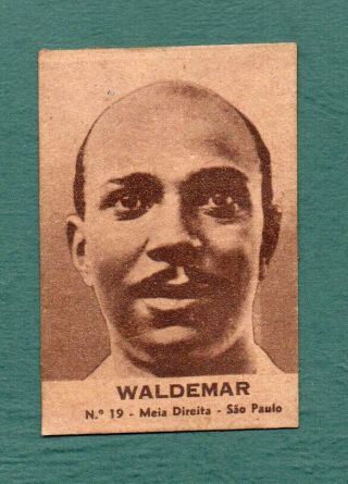 Waldemar De Brito 1942 Mega Rare Brazilian Issue Azes Do Futebol Paulistao