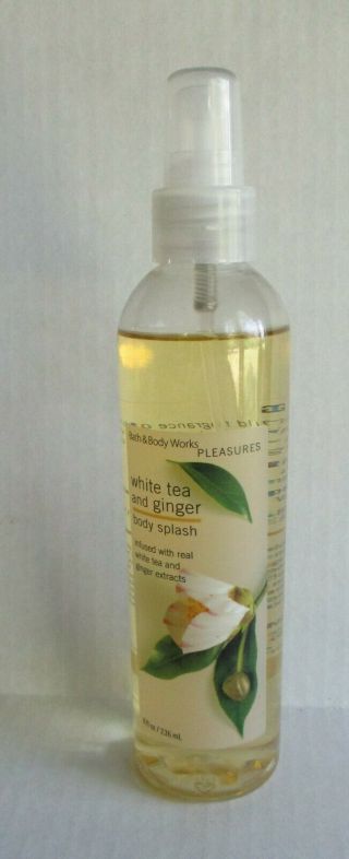 (1) Bath & Body White Tea & Ginger 8oz Body Splash Mist Spray Rare
