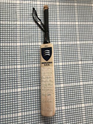 Cricket Bat Middlesex Signed Autographed 1987 Vintage Lords Collectable Rare Vgc