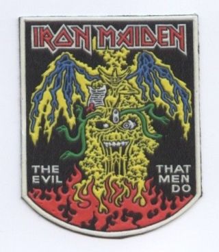 Iron Maiden The Evil That Men Do Synthetic 3d Patch Early 80 