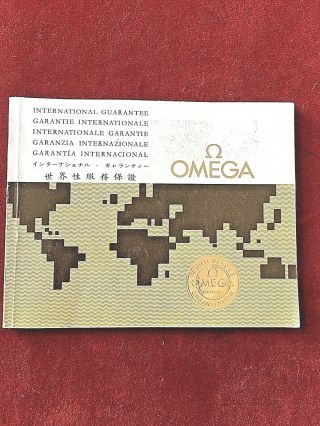 Omega Vintage Booklet Very Rare And Collectable C.  1979