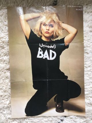 Rare Vintage Blondie Debbie Harry Poster 1981 Andy Warhol Huge A1 Pop Rock Art