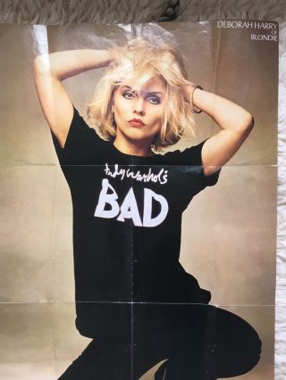 Rare Vintage Blondie Debbie Harry Poster 1981 Andy Warhol Huge A1 POP Rock Art 4