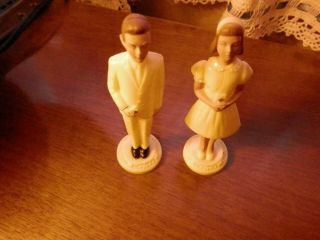 Wedding cake toppers antique first wedding priest estate rare 3
