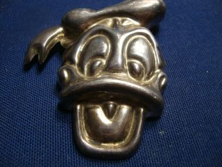 Rare Walt Disney Donald Duck Mexico Old Pawn Sterling Silver Brooch