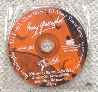 Rory Gallagher Cd Ultra Rare - Fender 50th Anniversary Wembley Concert Promo