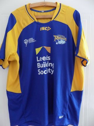 Leeds Rhinos Isc Rugby League Rare Vintage Retro T Shirt Jersey Mens Xxxl Vgc