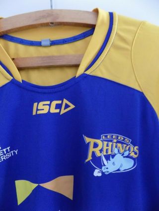 Leeds Rhinos ISC Rugby League RARE Vintage Retro T SHIRT Jersey Mens XXXL VGC 2