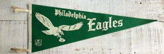 Vintage Philadelphia Eagles Nfl Football Team Full Size Pennant Rare