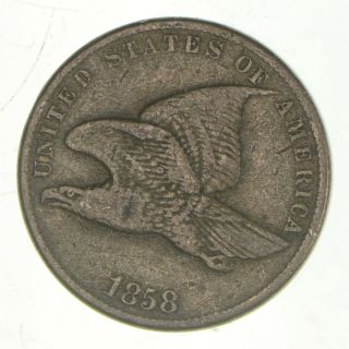 Crisp - 1858 - Flying Eagle United States Cent - Rare 974