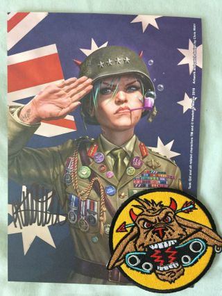 Gorrilaz Jamie Hewlett Tank Girl Rare Collectable Limited Edition Patch,  Print