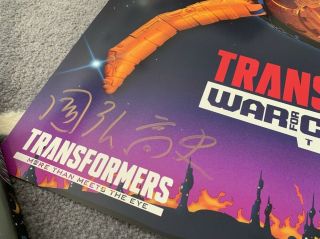 SDCC 2019 Transformers WAR FOR CYBERTRON Poster SIGNED Print Hasbro RARE 4