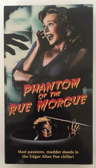 Phantom Of The Rue Morgue Rare & Oop Horror Movie Warner Home Video Release Vhs