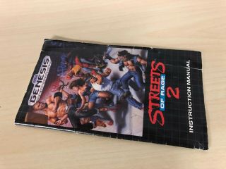 Streets of Rage 2 II Sega Genesis Complete Game CIB Rare 4