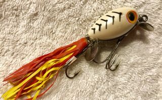 Fishing Lure Fred Arbogast Hula Dancer Rare Pearl Herringbone Tackle Crank Bait 2