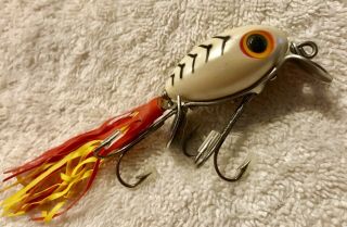 Fishing Lure Fred Arbogast Hula Dancer Rare Pearl Herringbone Tackle Crank Bait 4
