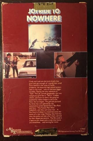 JOYRIDE TO NOWHERE - ALL SEASONS BIG BOX - VHS - RARE 70 ' s EXPLOITATION,  ACTION,  HORROR 2