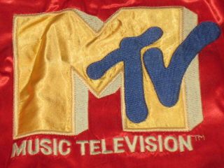 Mtv / Music Television Orignal Red Satin - Style Jacket Rare 1982