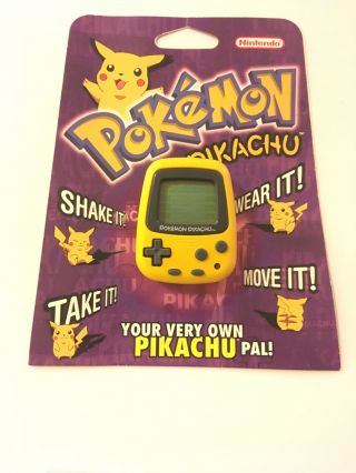 Vintage Rare Nintendo Pokemon Pikachu Virtual Pet With Cardboard Backing