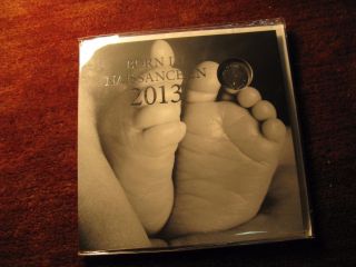 2013 Canada Baby Feet 25 Cents Coin In Rcm Album Rare Set.
