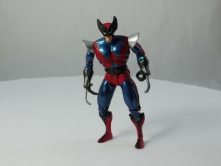Rare X Men Wolverine Action Figure In Red And Blue Space Suit