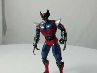 Rare X Men Wolverine Action Figure in Red and Blue Space Suit 3
