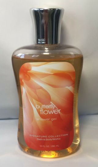 Rare Bath & Body Butterfly Flower Shower Gel 10 Fl Oz - 95 Full