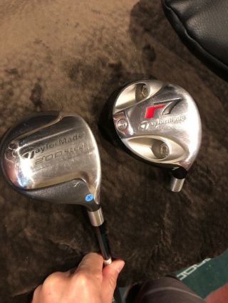 Tour Issue Taylormade R7 Hfs 7 Wood And 200 Tour Smoothie 7 Wood Set Rare Tour